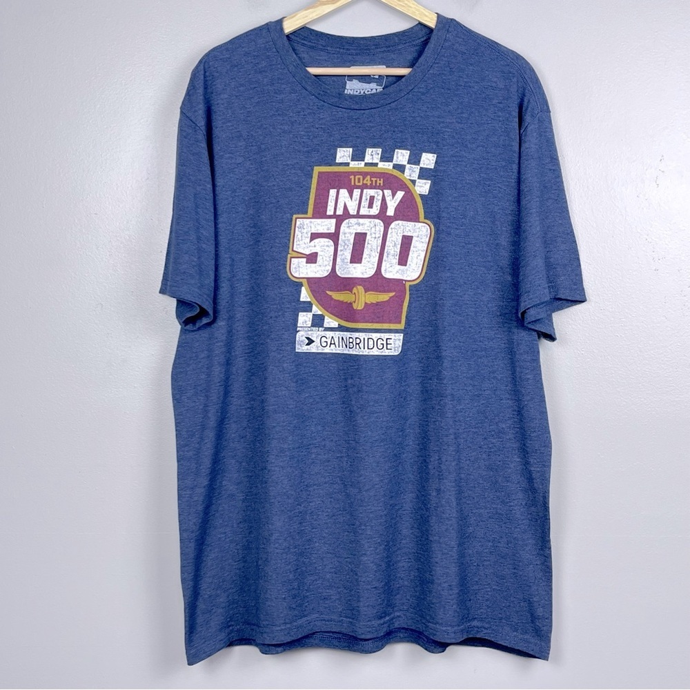 Indy Car Authentic Apparel Men's 104th Indy 500 Graphic Print Tee Size 2XL Race